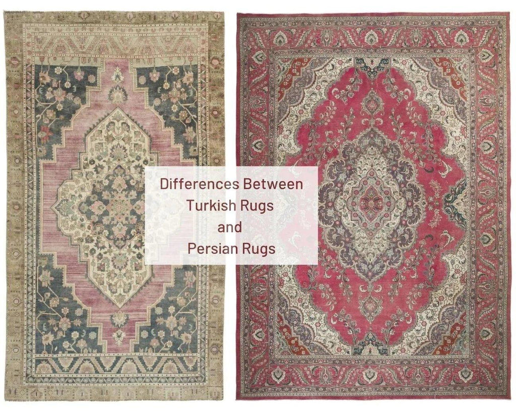 Differences Between Turkish Rugs and Persian Rugs - Vintage Oushak Rug